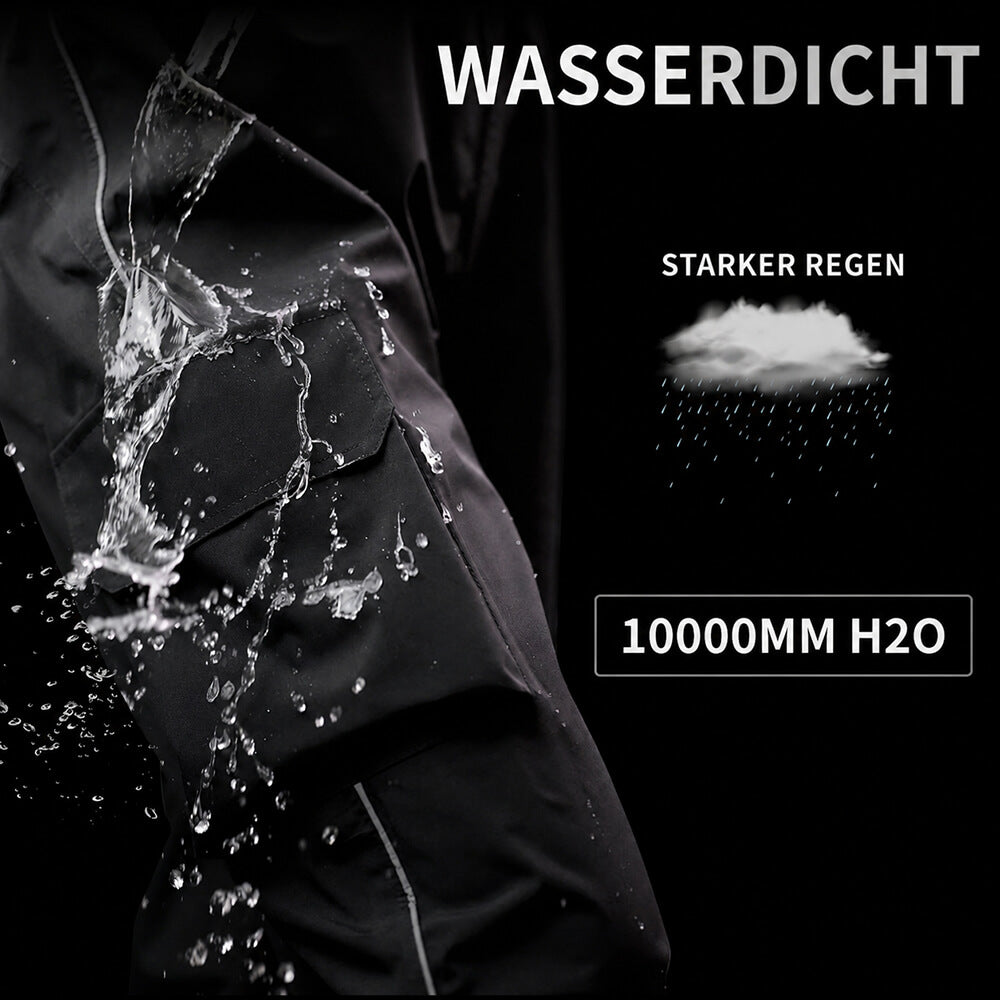 Regenhose Outdoor – Wasserdicht & Winddicht mit Cargotaschen und Reflektierenden Elementen