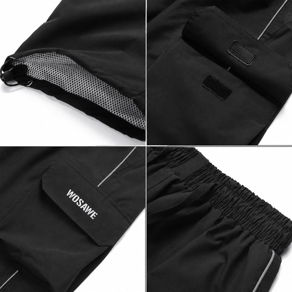 Regenhose Outdoor – Wasserdicht & Winddicht mit Cargotaschen und Reflektierenden Elementen