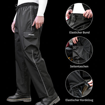 Regenhose Outdoor – Wasserdicht & Winddicht mit Cargotaschen und Reflektierenden Elementen