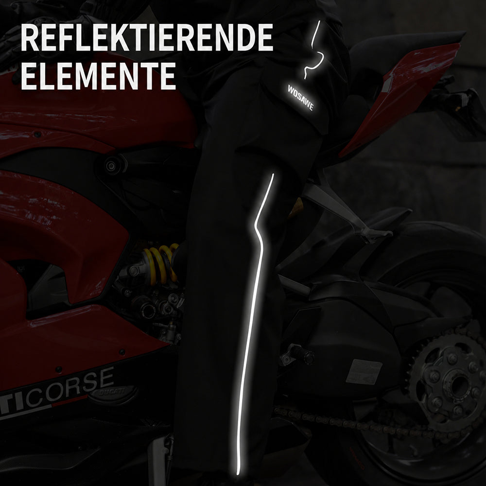 Regenhose Outdoor – Wasserdicht & Winddicht mit Cargotaschen und Reflektierenden Elementen