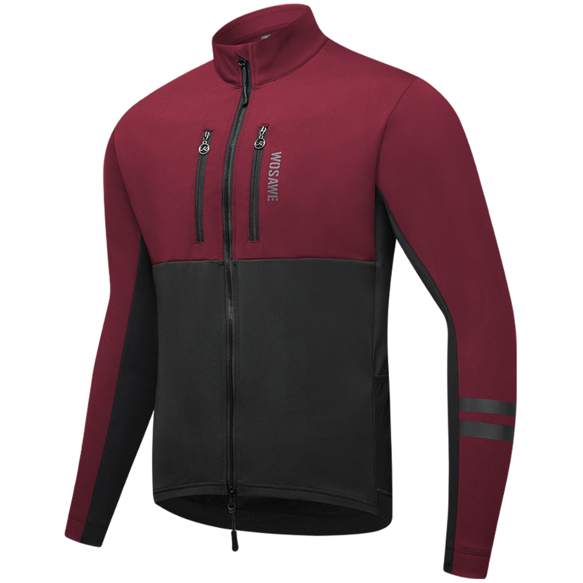 Thermo Fahrradjacke für Damen und Herren – Winddicht, reflektierend und mit mehreren Taschen
