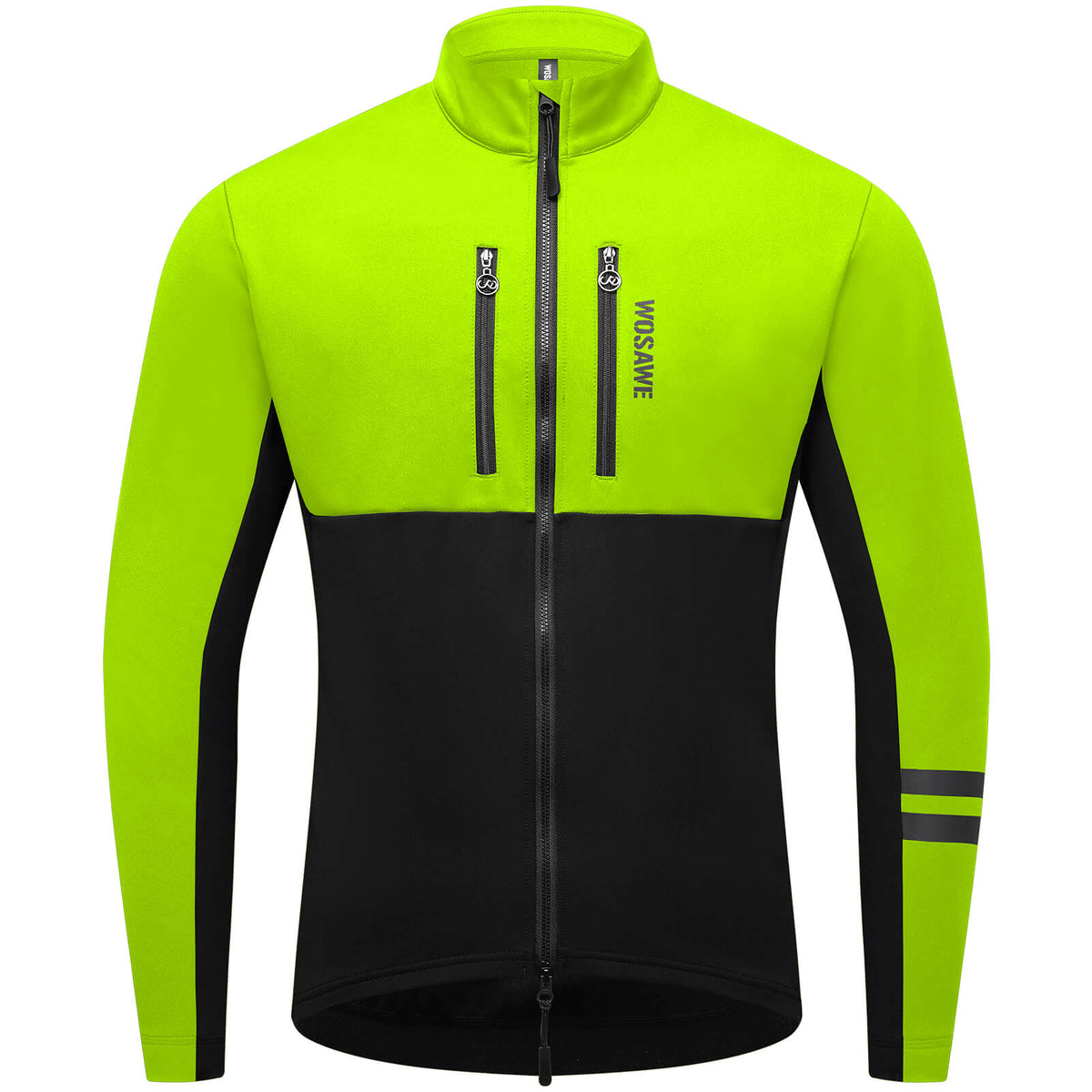 Thermo Fahrradjacke für Damen und Herren – Winddicht, reflektierend und mit mehreren Taschen