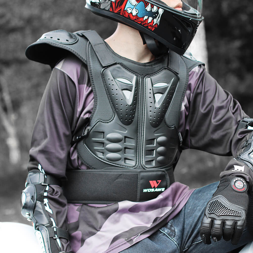 Unisex Motorrad Protektorenweste mit PE-Hartschalen
