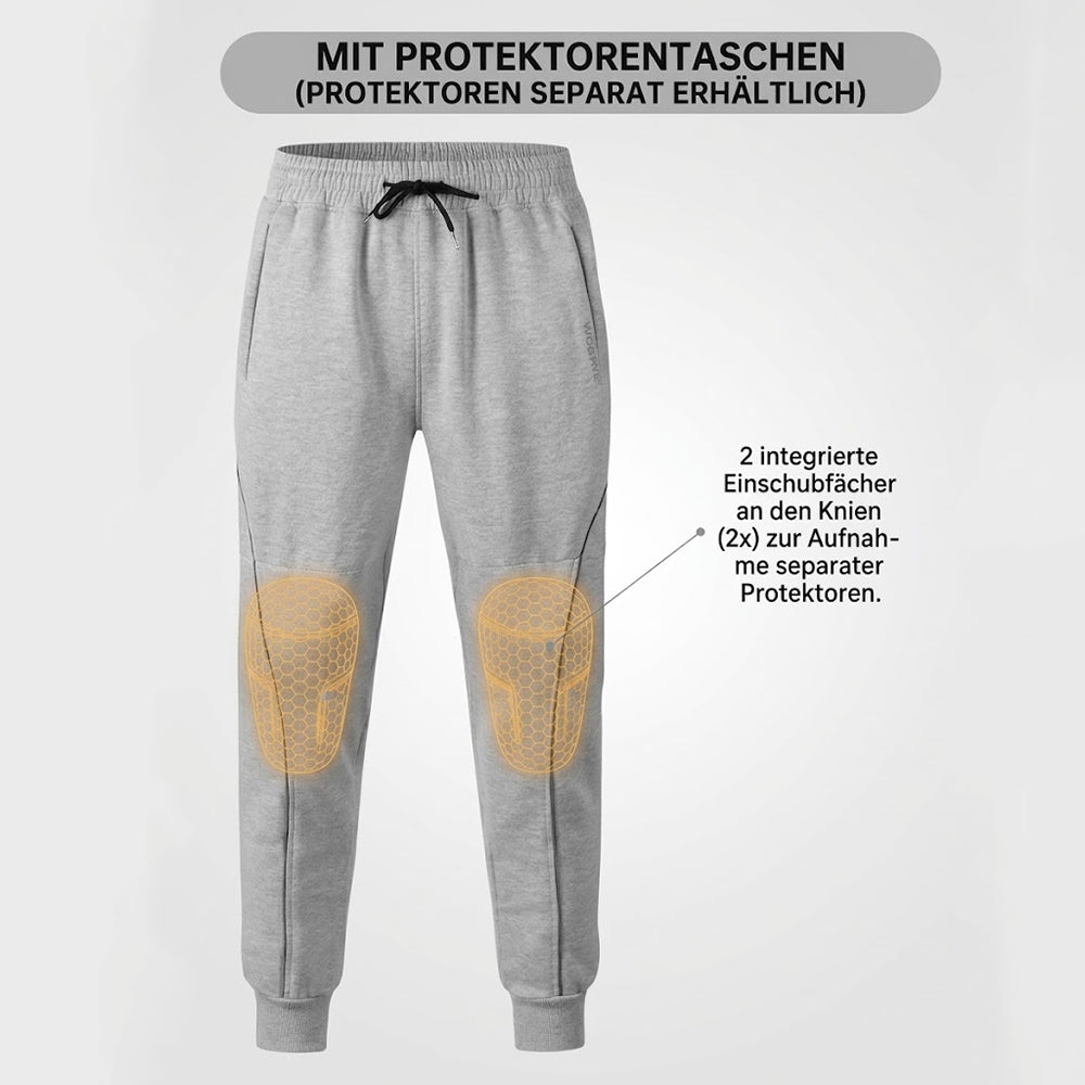 Unisex Thermo-Motorradhose mit Fleece-Futter und Protektorentaschen