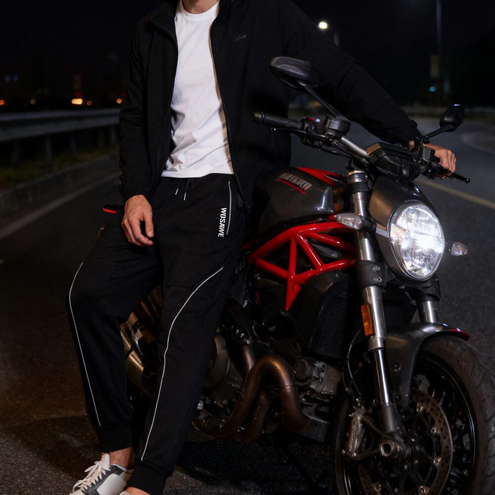 Unisex Thermo-Motorradhose mit Fleece-Futter und Protektorentaschen