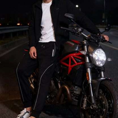 Unisex Thermo-Motorradhose mit Fleece-Futter und Protektorentaschen