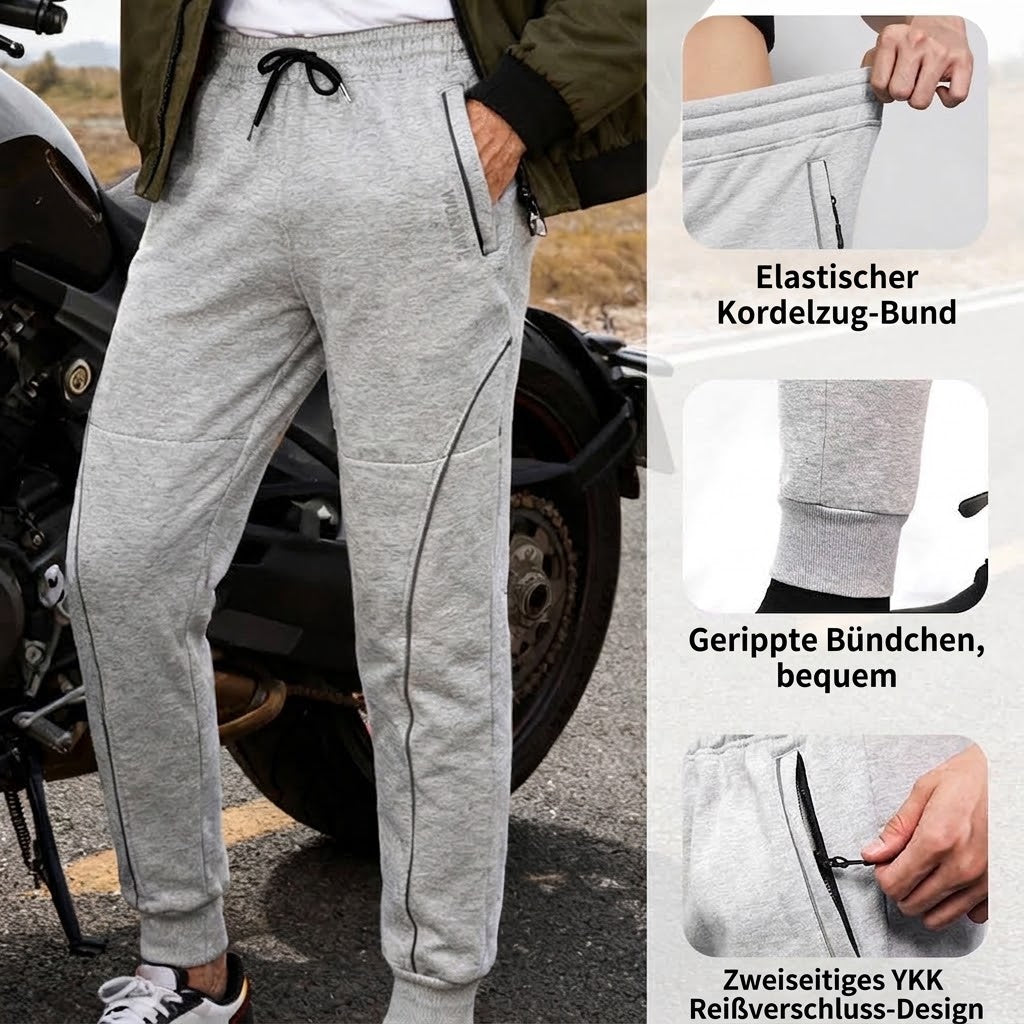 Unisex Thermo-Motorradhose mit Fleece-Futter und Protektorentaschen
