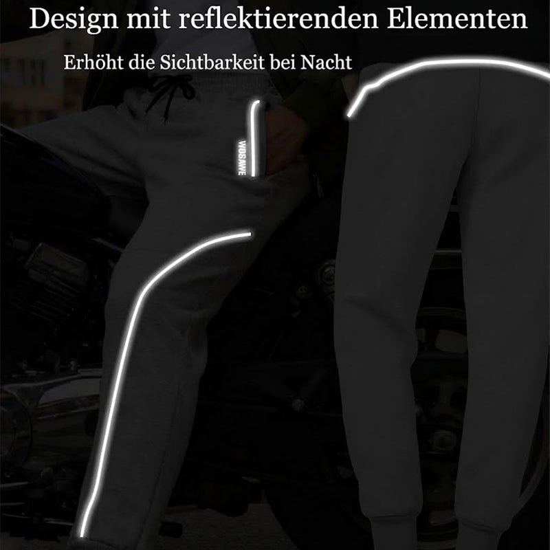Unisex Thermo-Motorradhose mit Fleece-Futter und Protektorentaschen