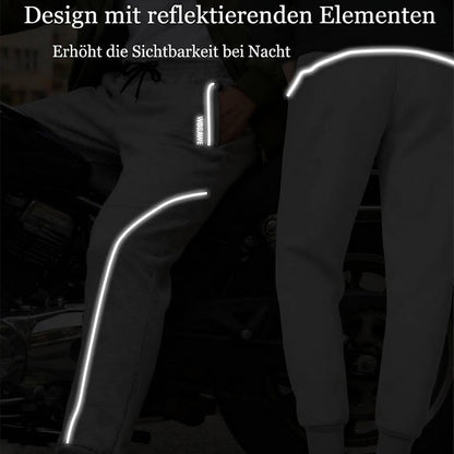 Unisex Thermo-Motorradhose mit Fleece-Futter und Protektorentaschen