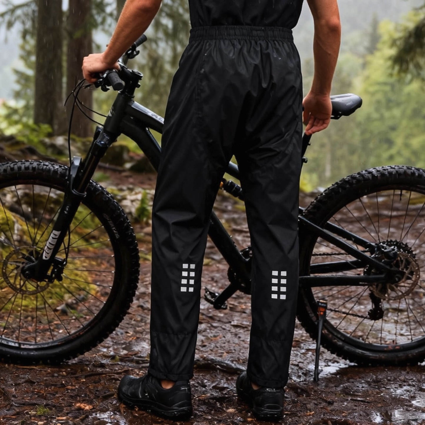 Wasserdichte Überhose mit Schuhüberziehern – Regenhose für Fahrrad & Outdoor